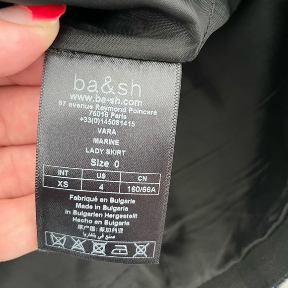 Ba&sh Vera crinkle patent mini skirt NWOT - Picture 11 of 12